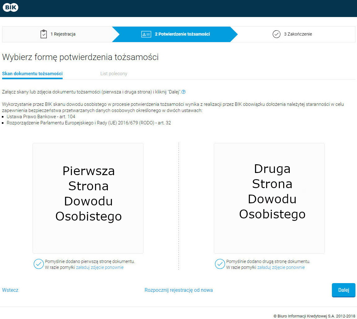 BIK rejestracja 2022